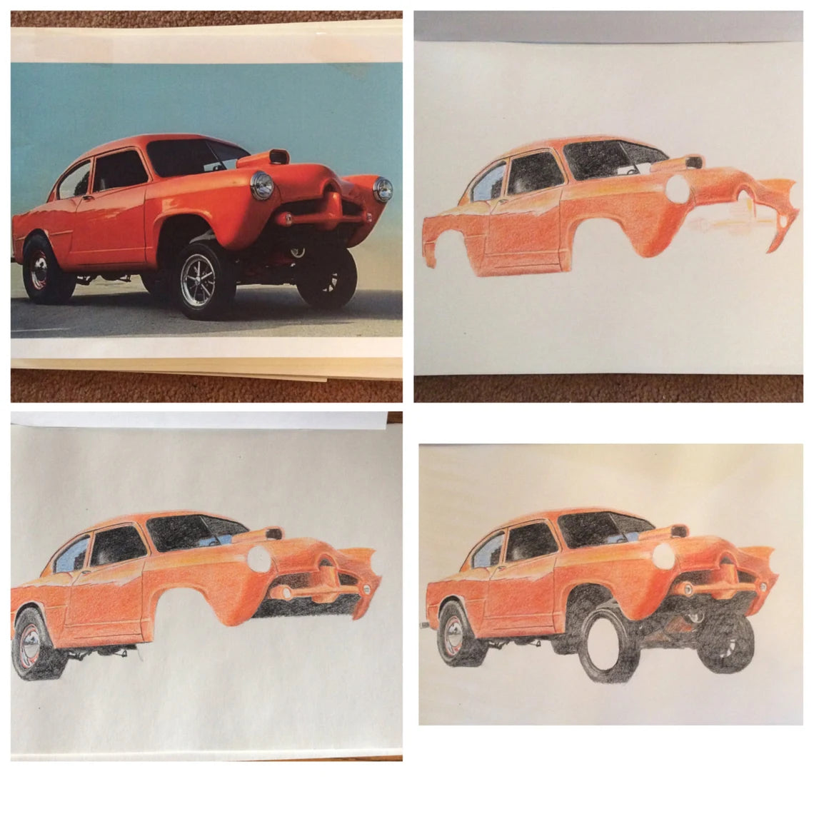 1952 Gasser, hot rod note card or print