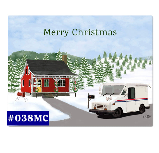 #038MC Tree Farm Merry Christmas From Your Letter Carrier, Ginger Bread House