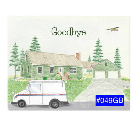 #049GB Goodbye Postcard from Letter Carrier to customer with poem