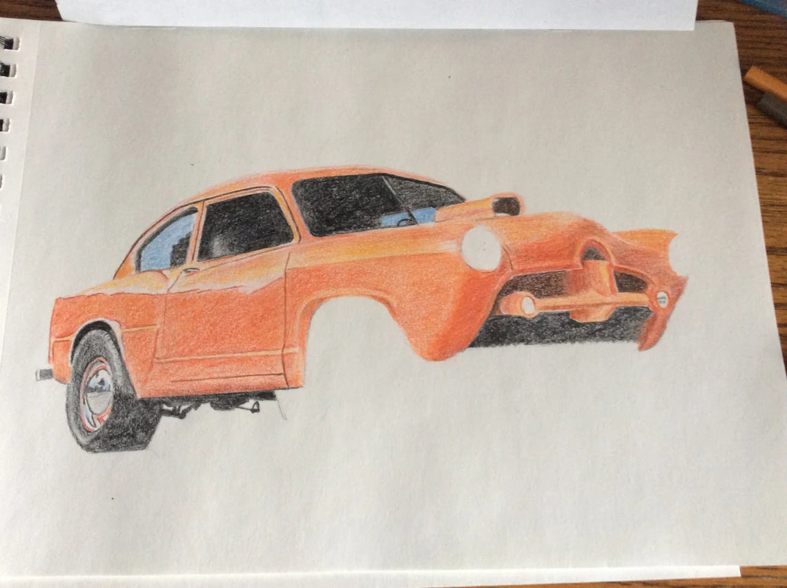 1952 Gasser, hot rod note card or print