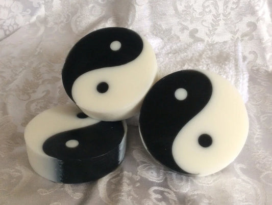 Yin Yang Soap, Well Balanced Soap, black and white soap, charcoal soap, gentle soap